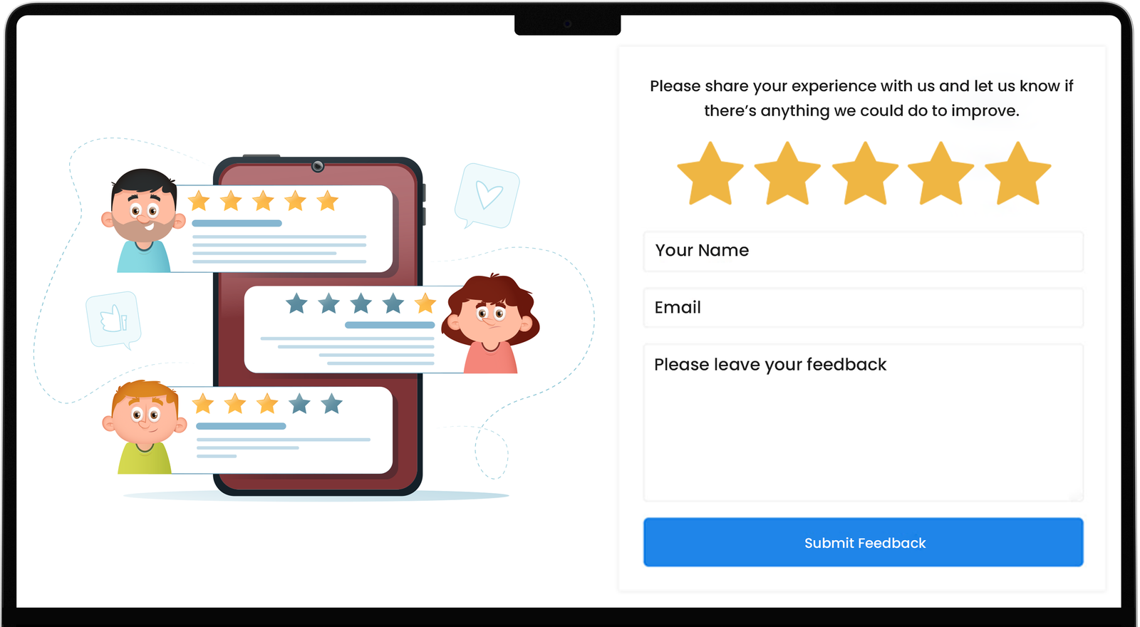 Product Review & Rating Form